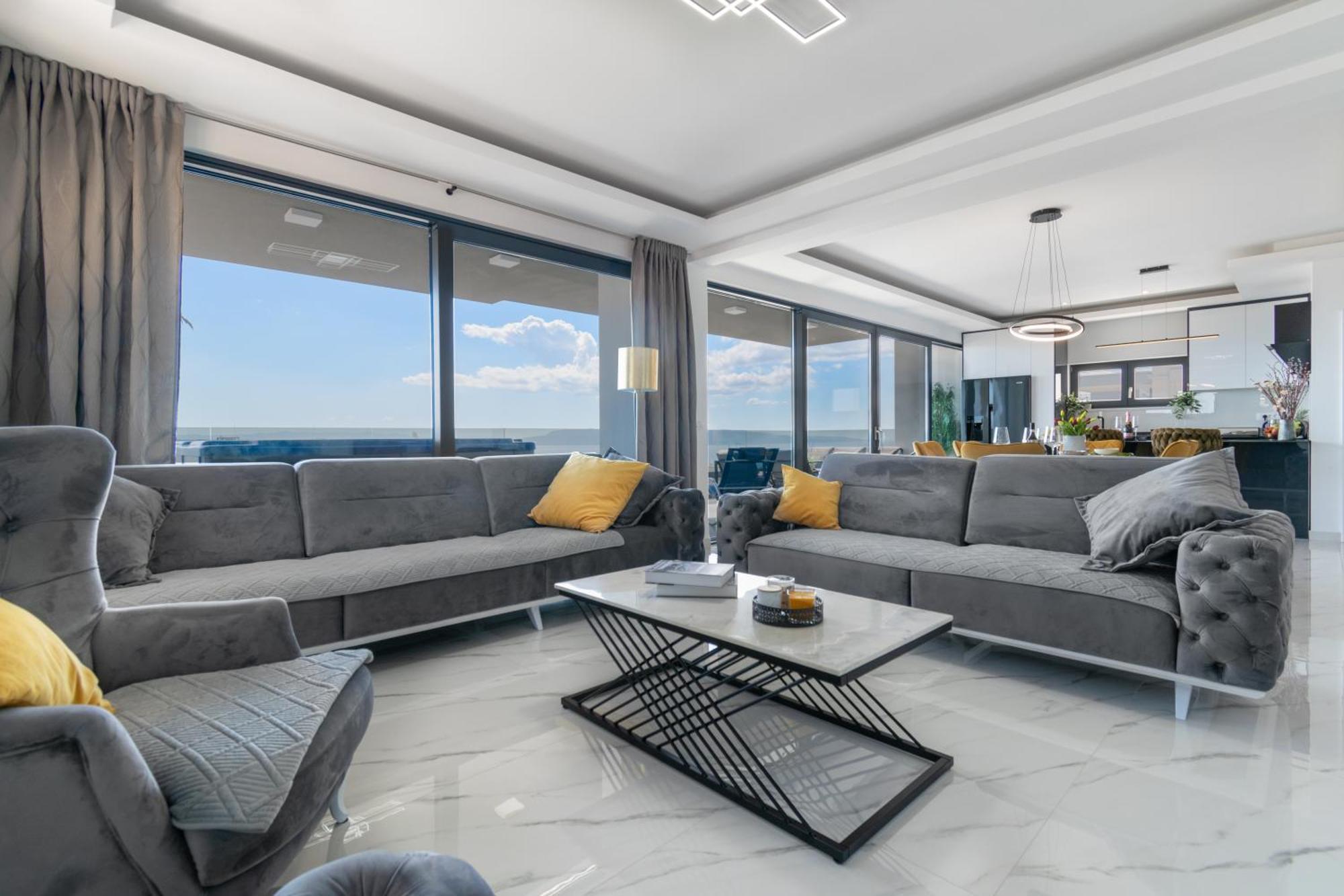 Lux Penthouse Panoramic View With Jacuzzi Leilighet Makarska Eksteriør bilde