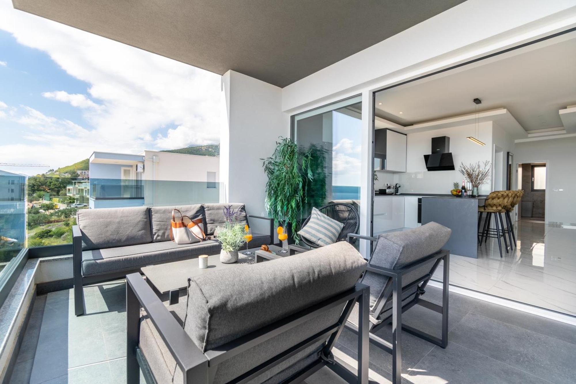 Lux Penthouse Panoramic View With Jacuzzi Leilighet Makarska Eksteriør bilde