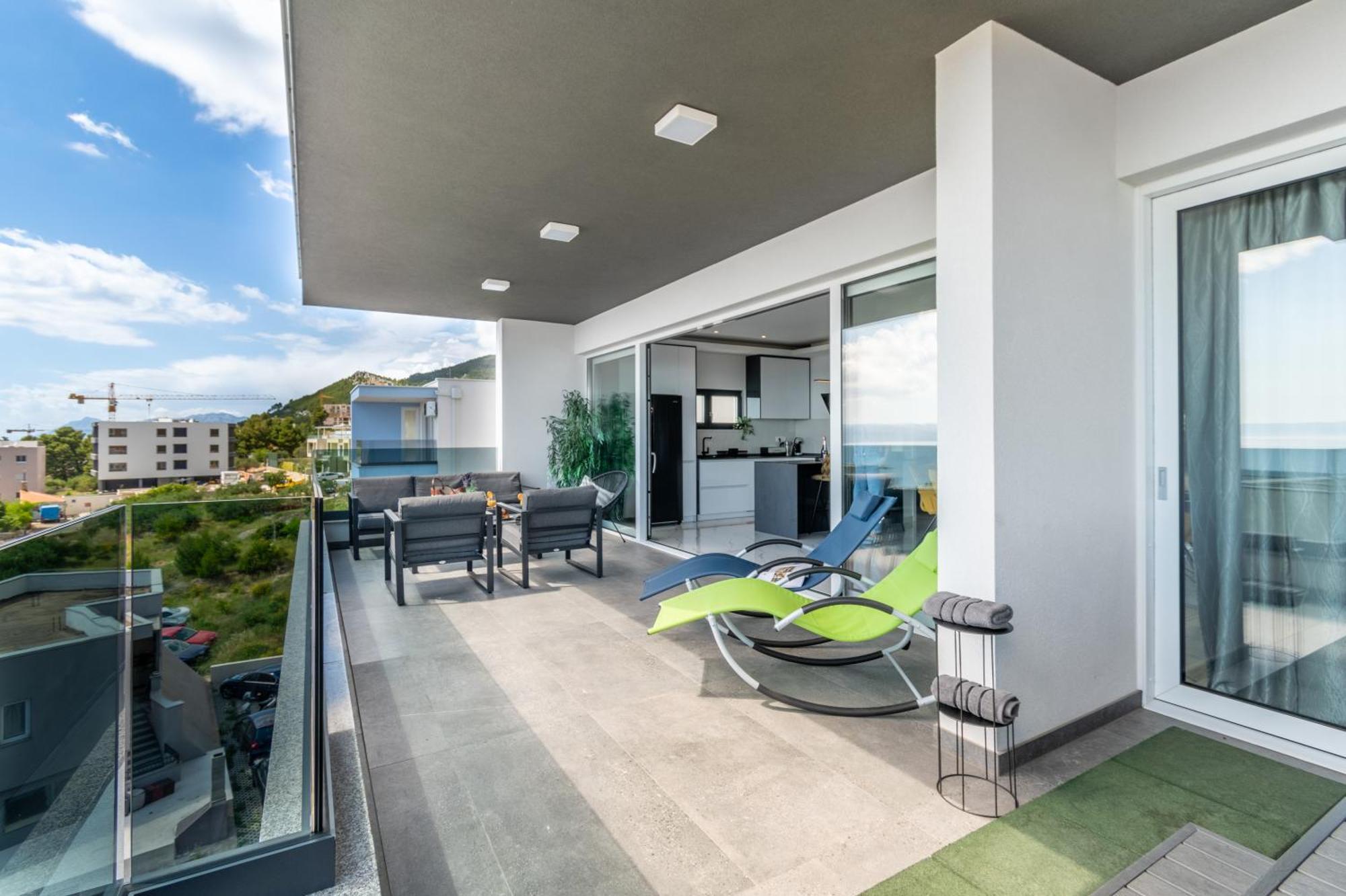 Lux Penthouse Panoramic View With Jacuzzi Leilighet Makarska Eksteriør bilde